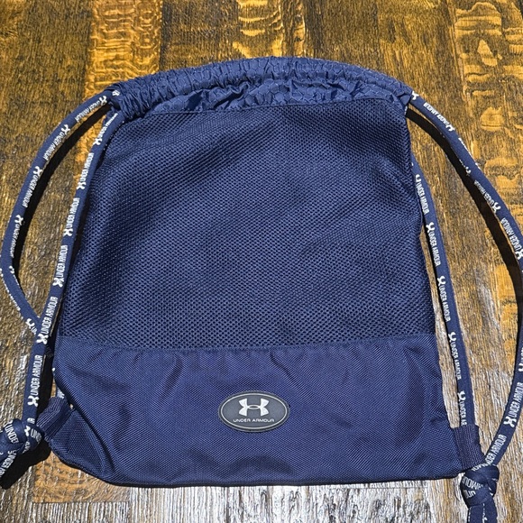 Under Armour Blue Drawstring Backpack - Picture 2 of 2